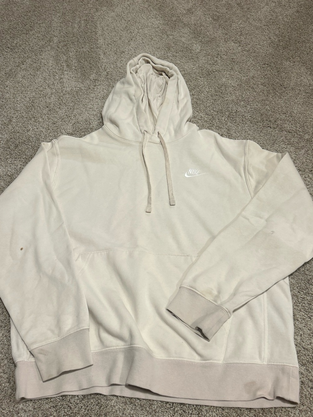 Nike Men's Light Beige Pullover Hoodie